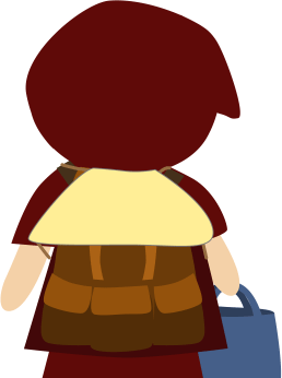 チビずきん：リュックが二重！