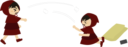 靴下が飛び交う