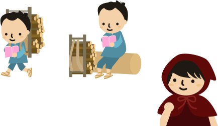 二宮金次郎さんね！