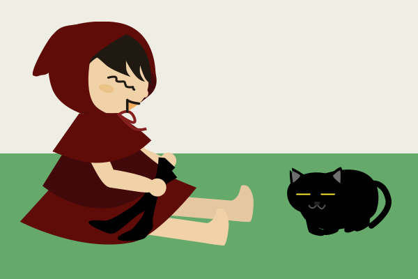赤ずきんと黒猫