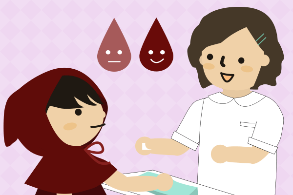 特定健診の血液検査で 日常イラストブログ 赤ずきんdiary