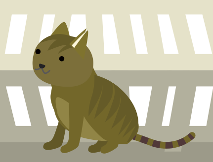 おすまし顔の猫のイラスト