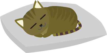寝てる猫のイラスト