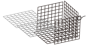 ワイヤーネットで棚を作る