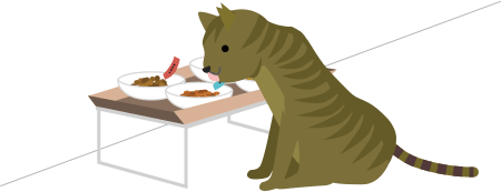 ドライフード食べてる