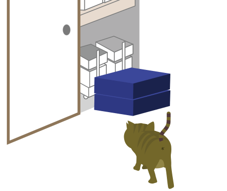 押入れに入る猫