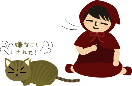猫は怒ってるけど飼い主はほっとしてる