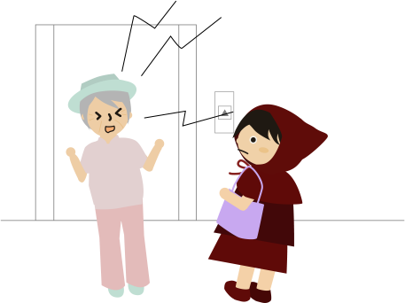 びっくりして叫ぶ