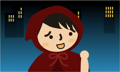 夜の散歩で会話