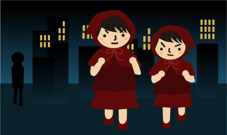 夜道を早歩き