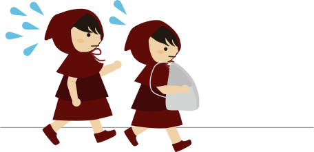 どうぶつ病院へ急ぐ