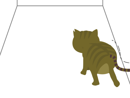 よろける猫
