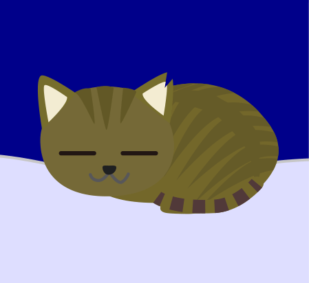 夜中は押入れで寝る猫