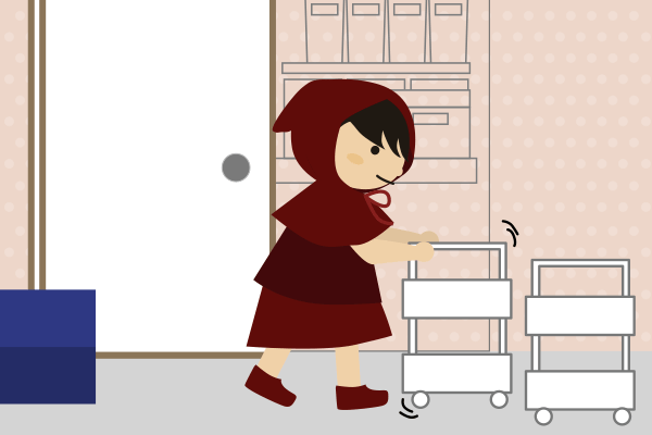 押入れのキャスターを移動する