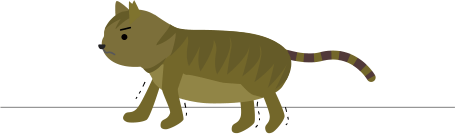 フラフラしてても移動する猫