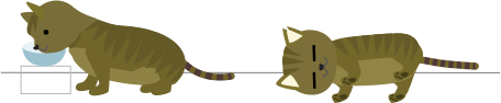 休憩しながら移動する猫