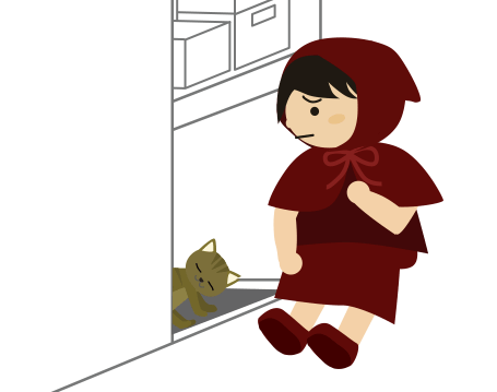 押入れで寝てる猫の側にいる