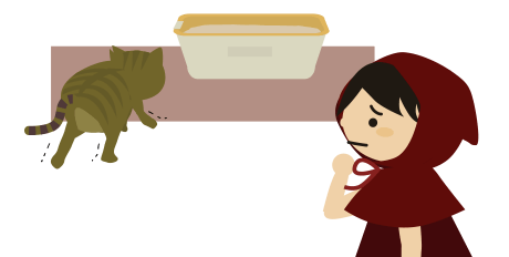 頑張る猫を見る