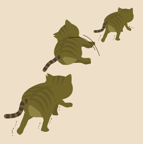 フラつきながらもがんばって歩く