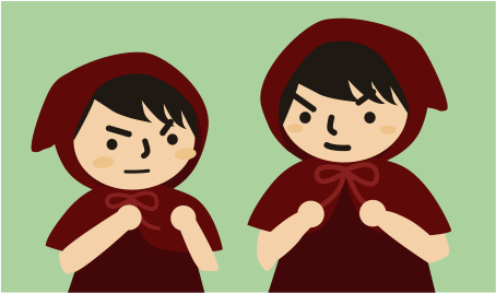 赤ずきん親子