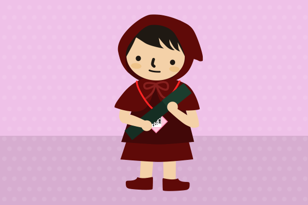 卒業証書を持つ