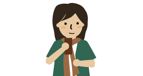 スマホを操作する女性