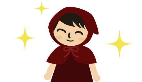 笑顔のチビずきん