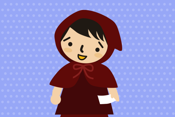 メモを渡すイラスト