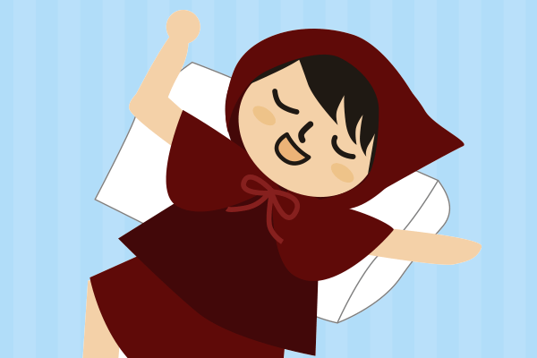 夏休みで爆睡中の小学生