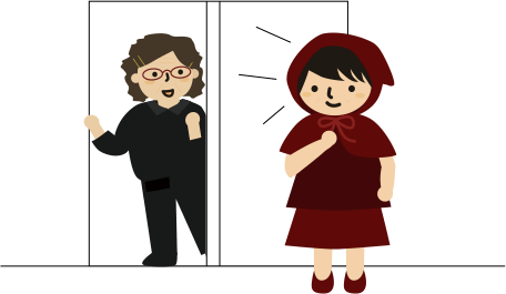 声をかけられるイラスト