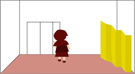 控室に入るイラスト