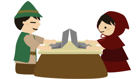 こたつでリモートワーク