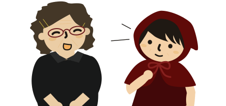 おしゃべりするイラスト