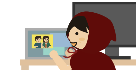 リモートで打ち合わせ