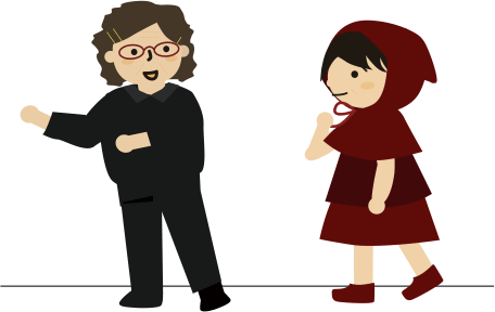 案内されるイラスト