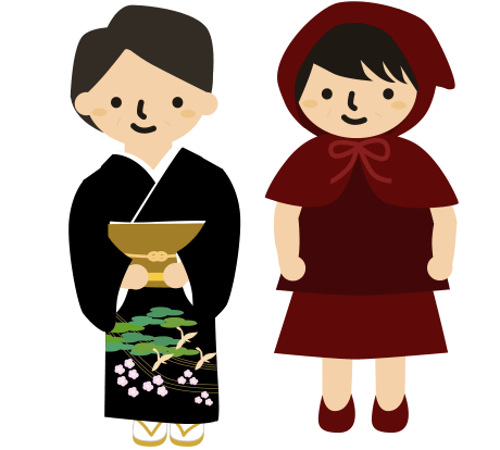 留袖のイラスト