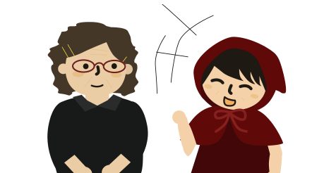 笑顔で会話するイラスト