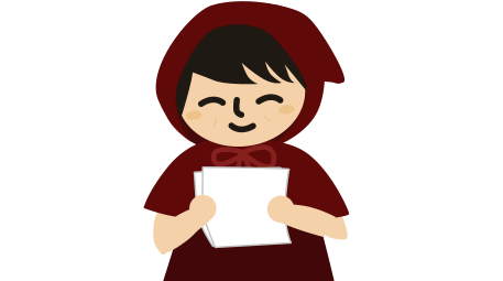 笑顔の赤ずきんのイラスト