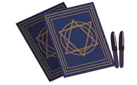 魔法の本とペン