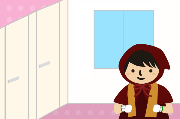 トイレ掃除のイラスト