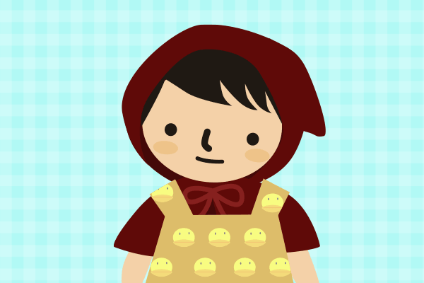 エプロンをした女の子のイラスト