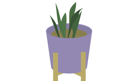 チューリップの葉っぱのイラスト