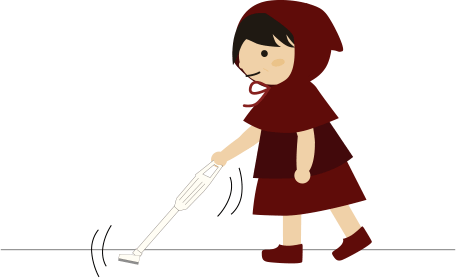 掃除機をかけるイラスト