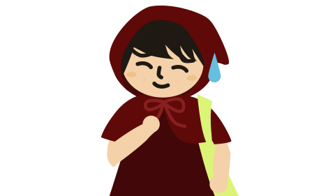 苦笑するイラスト