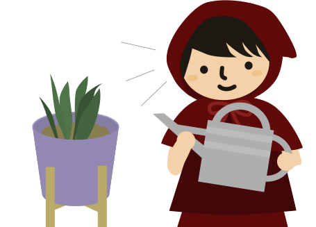 蕾に気づいたイラスト