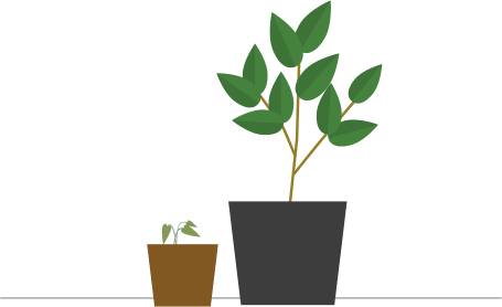 鉢植えのイラスト